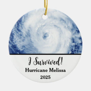 Ich überlebte den Hurrikan Melissa 2025 Keramik Ornament