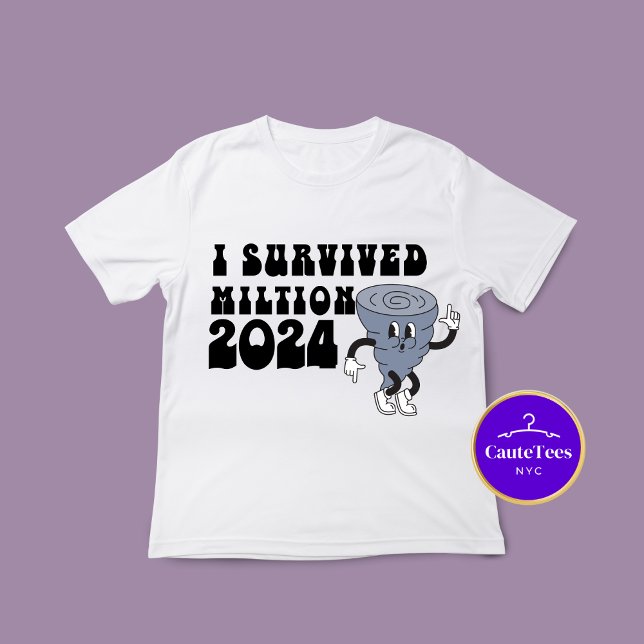 Ich überlebte den Hurrikan Milton Retro Style 2024 T-Shirt (Von Creator hochgeladen)