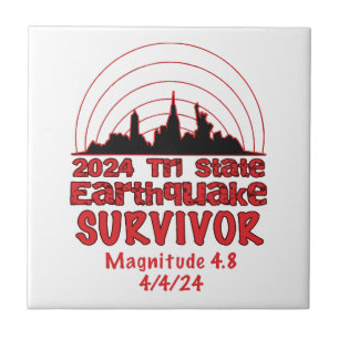 Ich überlebte den NYC Erdbeben Quake Tri Staat 202 Fliese