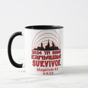 Ich überlebte den NYC Erdbeben Quake Tri Staat 202 Tasse