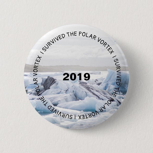 Ich überlebte den polaren Knopf der Turbulenz 2019 Button (Vorderseite)