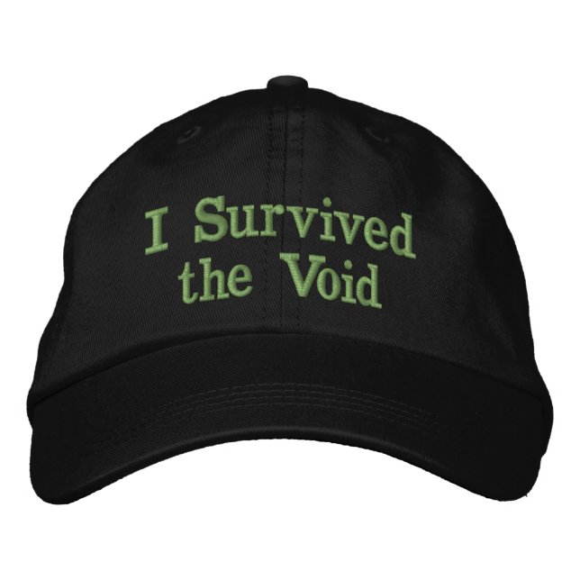 Ich überlebte den Void-Hut Bestickte Baseballkappe (Vorderseite)