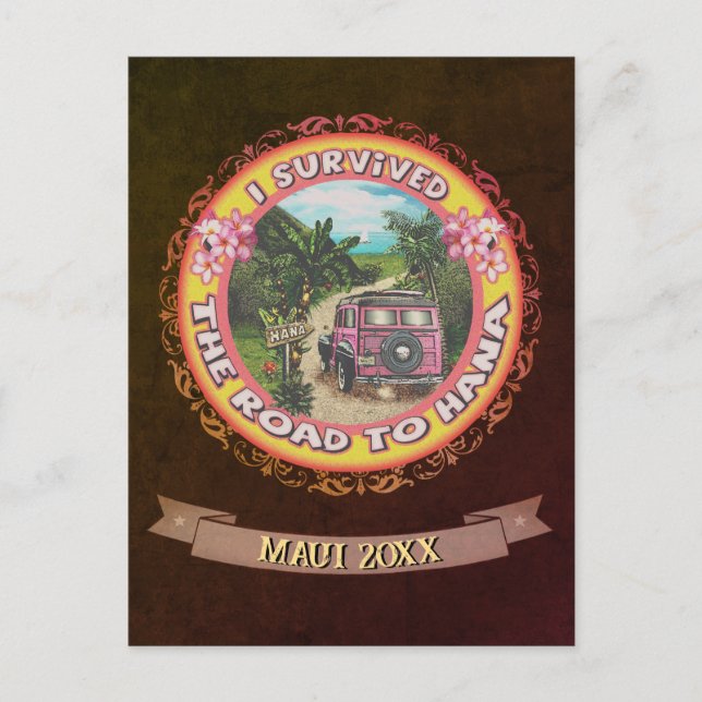 Ich überlebte den Weg nach Hana Postcard Postkarte (Vorderseite)