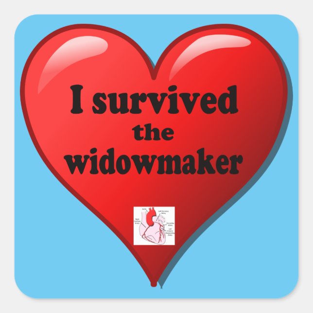 Ich überlebte den Widowmaker Quadratischer Aufkleber (Vorderseite)