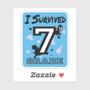 Ich überlebte die 7. Klasse Aufkleber