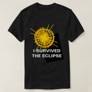 Ich überlebte die Eclipse witzig anpassbar T-Shirt