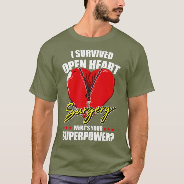 Ich überlebte die Erholung der offenen Herz-Operat T-Shirt (Vorderseite)