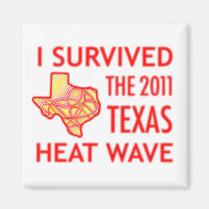 Ich überlebte die Hitzewelle von Texas 2011 Magnet