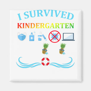 Ich überlebte die Kindergartenklasse 2021 Abschlus Magnet