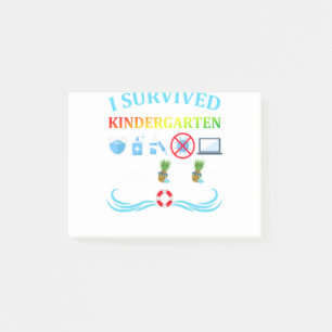 Ich überlebte die Kindergartenklasse 2021 Abschlus Post-it Klebezettel
