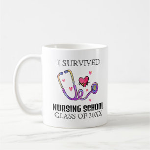Ich überlebte die Nursing School Grad Kaffeetasse