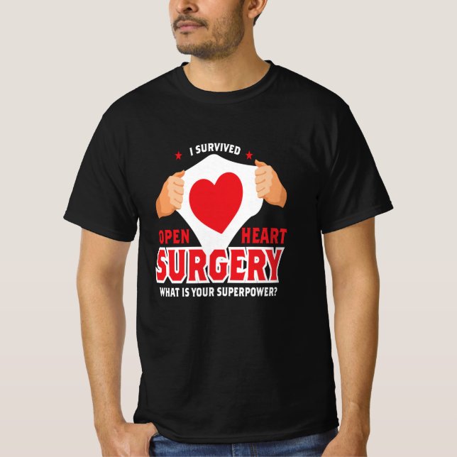 Ich überlebte die Operation des offenen Herzens T-Shirt (Vorderseite)