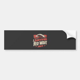 Ich überlebte die Red Wave 2024 Trump Won Inagurat Autoaufkleber