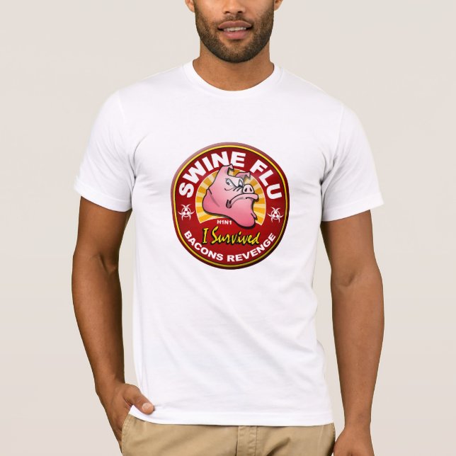Ich überlebte die Schwein-Grippe-Pandemie - Virus T-Shirt (Vorderseite)