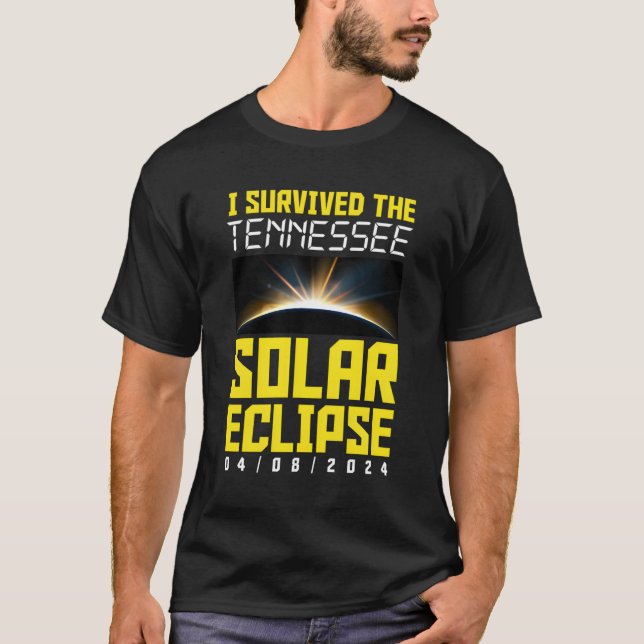 Ich überlebte die Tennessee Solar Eclipse 8. April T-Shirt (Vorderseite)