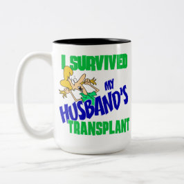 Ich überlebte die Transplantation meines Ehemanns Zweifarbige Tasse