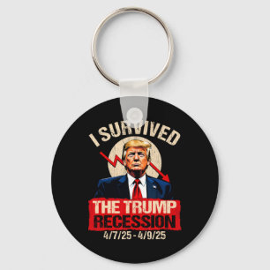 Ich überlebte die Trump-Rezession 4725 4925 Trump  Schlüsselanhänger