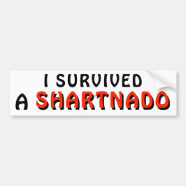 Ich überlebte ein Shartnado! Rot Autoaufkleber