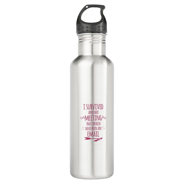 Ich überlebte eine andere Sitzung Edelstahlflasche (Vorderseite)
