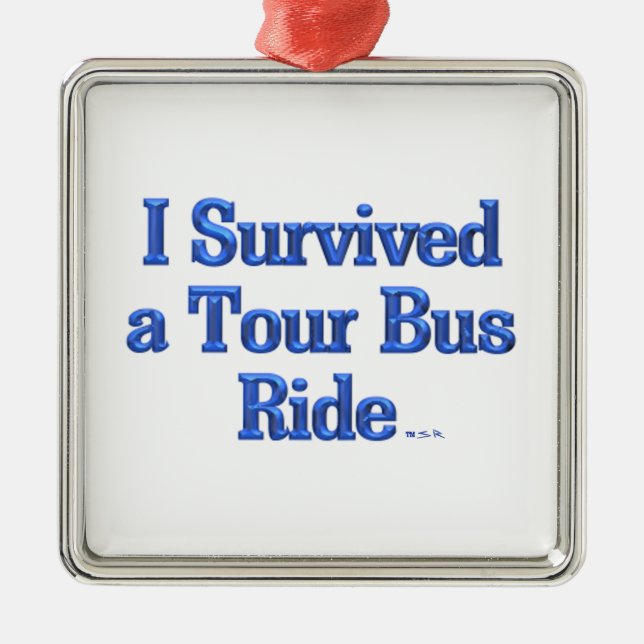 Ich überlebte eine Tour-Bus-Ride-Medaille Ornament Aus Metall (Vorne)
