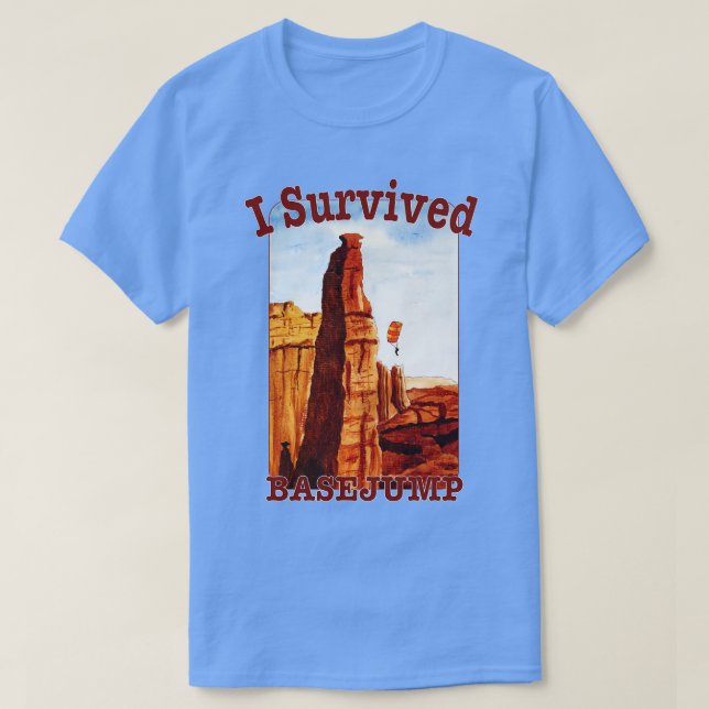 Ich überlebte einen Basesprung T-Shirt (Design vorne)