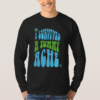 Ich überlebte einen Bauchschmerz Retro Vintage Tex T-Shirt