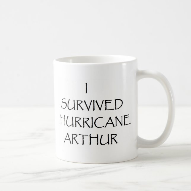 Ich überlebte Hurrikan Arthur Kaffeetasse (Rechts)