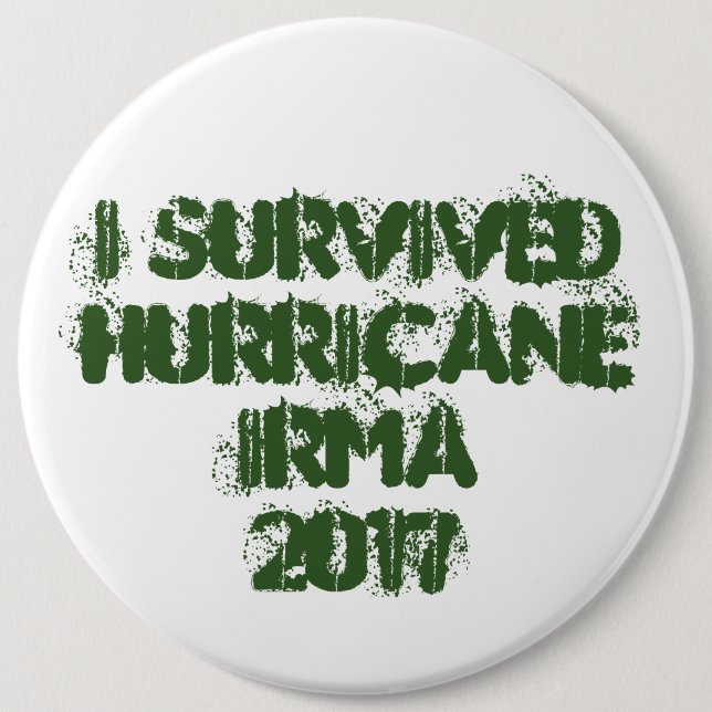 Ich überlebte Hurrikan Irma 2017 Button (Vorderseite)