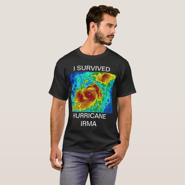 ICH ÜBERLEBTE HURRIKAN IRMA T-Shirt (Vorne ganz)