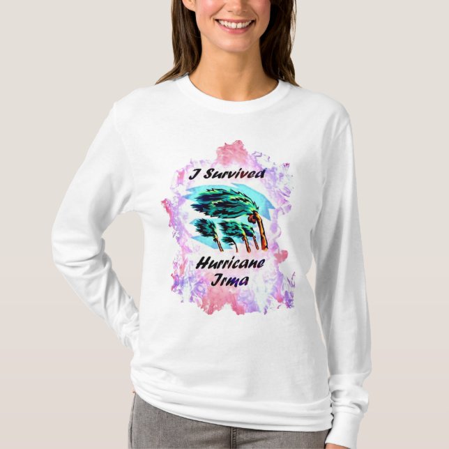 Ich überlebte Hurrikan Irma T-Shirt (Vorderseite)