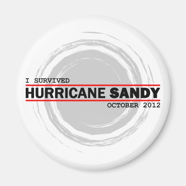 Ich überlebte Hurrikan Sandy Magnet (Vorne)