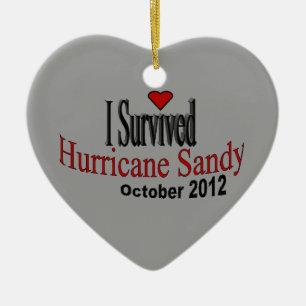 Ich überlebte Hurrikan-Sandy-Verzierung Keramik Ornament