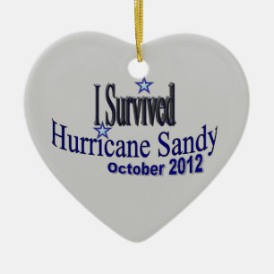 Ich überlebte Hurrikan-Sandy-Verzierung Keramikornament