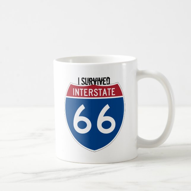 Ich überlebte I-66 CommuterTrooper Kaffee-Tasse Kaffeetasse (Rechts)