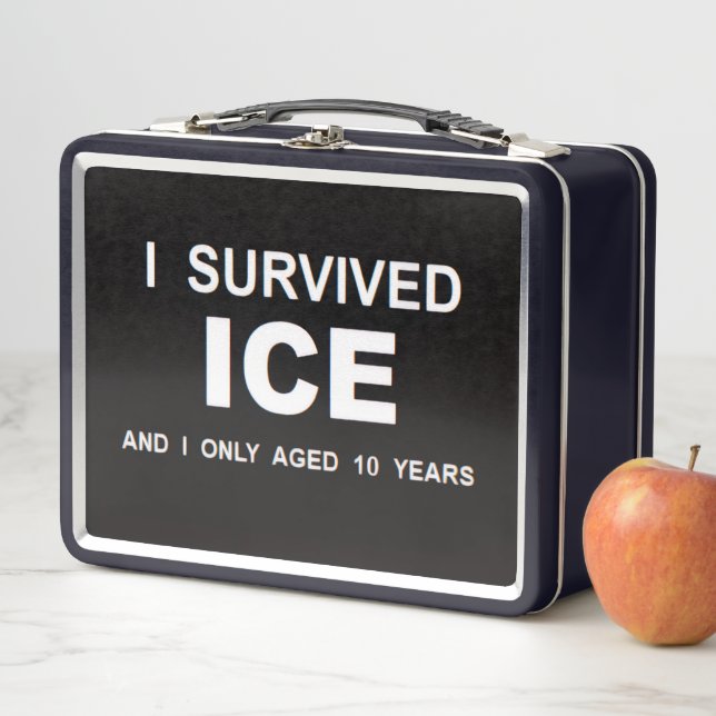 Ich überlebte ICE  Metall Brotdose (Beispiel)