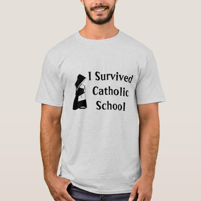Ich überlebte katholische Schule und T-Shirt (Vorderseite)
