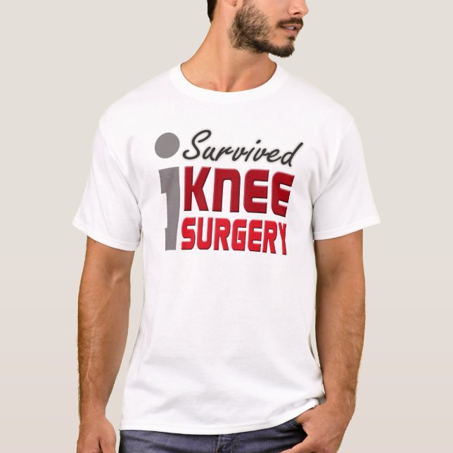 Ich überlebte Knie-Operations-Shirt T-Shirt (Vorderseite)