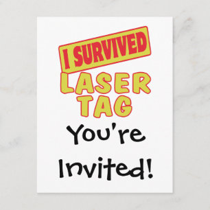ICH ÜBERLEBTE LASERTAG EINLADUNG