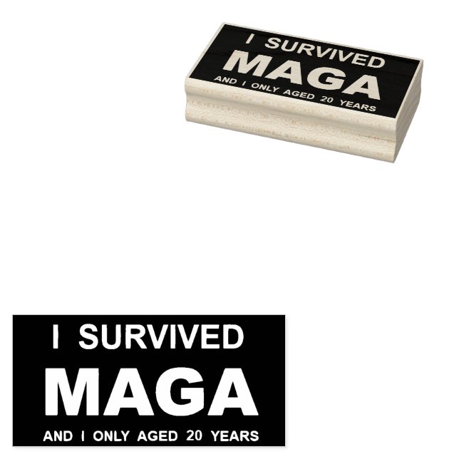 Ich überlebte MAGA  Gummistempel (Stempel)