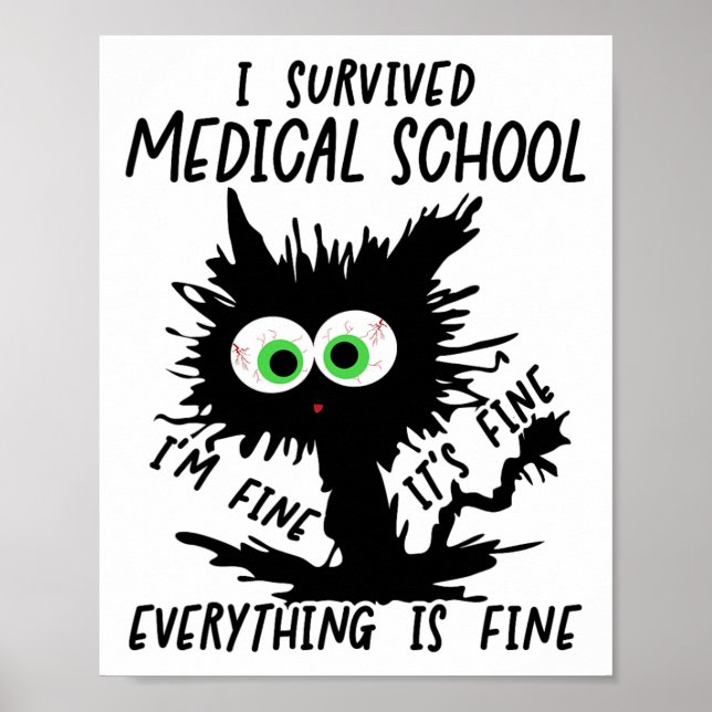 Ich überlebte Med School Abschluss 2025 Poster (Vorne)