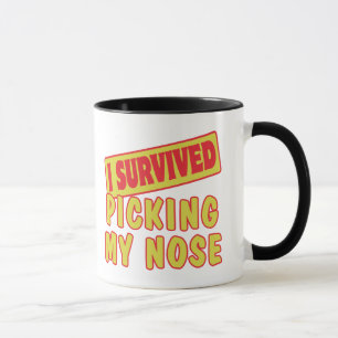 ICH ÜBERLEBTE, MEINE NASE ZU BILDEN TASSE