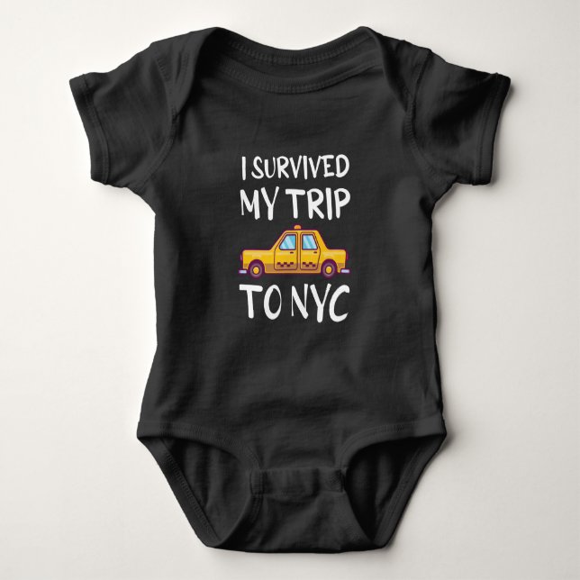 Ich überlebte meine Reise zum NYC Baby Strampler (Vorderseite)