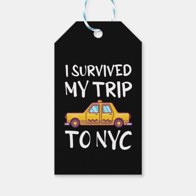 Ich überlebte meine Reise zum NYC Geschenkanhänger (Vorderseite)