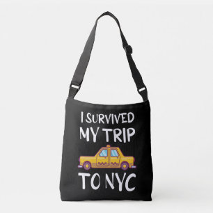 Ich überlebte meine Reise zum NYC Tragetaschen Mit Langen Trägern