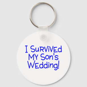 Ich überlebte meine Söhne, die Blau Wedding sind Schlüsselanhänger