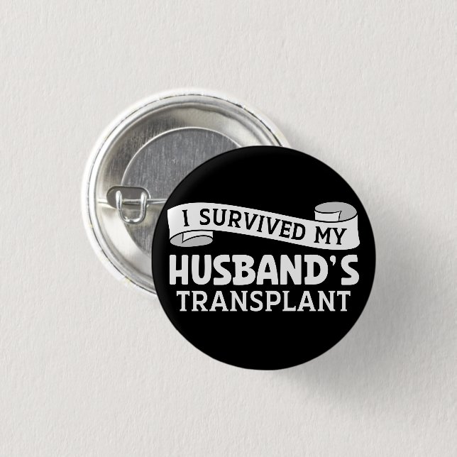 Ich überlebte meinen Transplantatempfänger Ribbon Button (Vorne & Hinten)