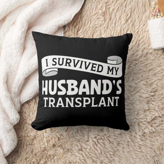 Ich überlebte meinen Transplantatempfänger Ribbon Kissen (Decke)
