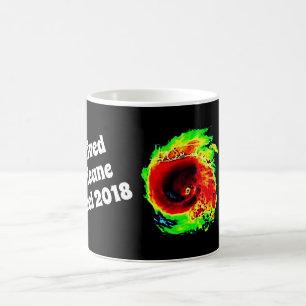 "Ich überlebte Michael 2018" u. Hurrikan-Radar Kaffeetasse