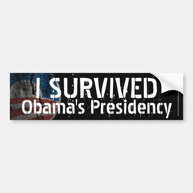 Ich überlebte Obamas Präsidentschaft Funny Conserv Autoaufkleber (Vorne)