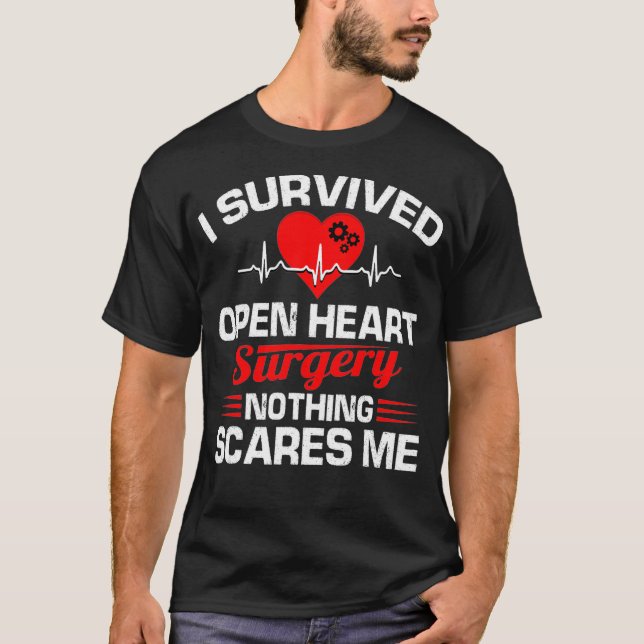 Ich überlebte Operation im offenen Herzen Gift Erh T-Shirt (Vorderseite)